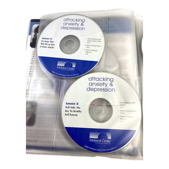 Midwest Center Inc Attacking Anxiety & Depression 16 CD Workbook Flash cards Set - Picture 8 of 15